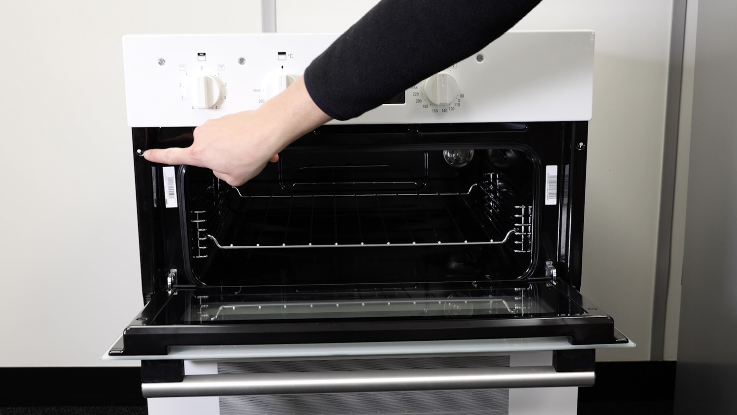 Remove screws to take oven out